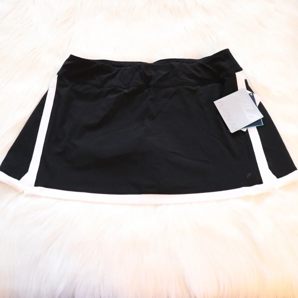 NEW Fila Black/Blue/White Platinum Active Y2K Skort Size Large